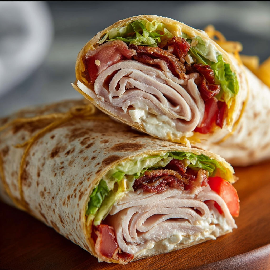 A sandwich with meat and lettuce.