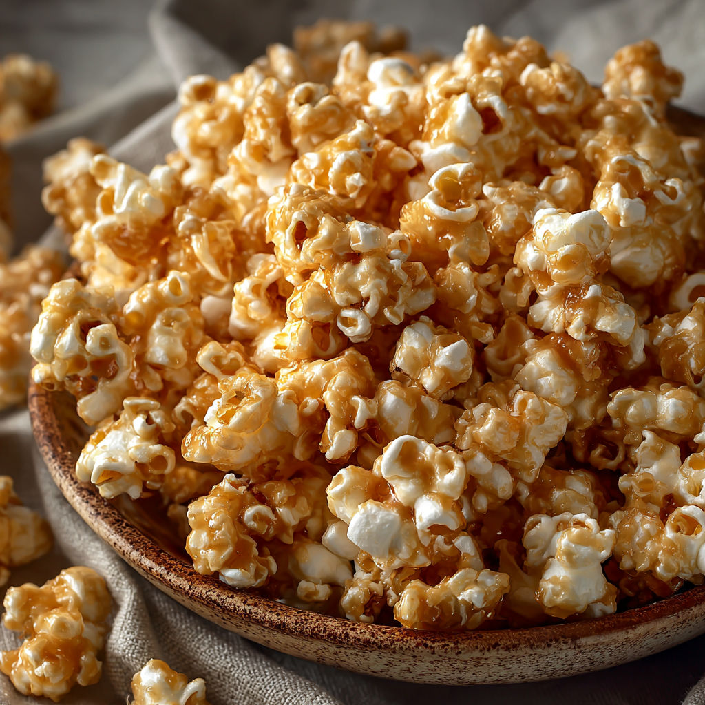 A bowl of popcorn with a white and yellow color.