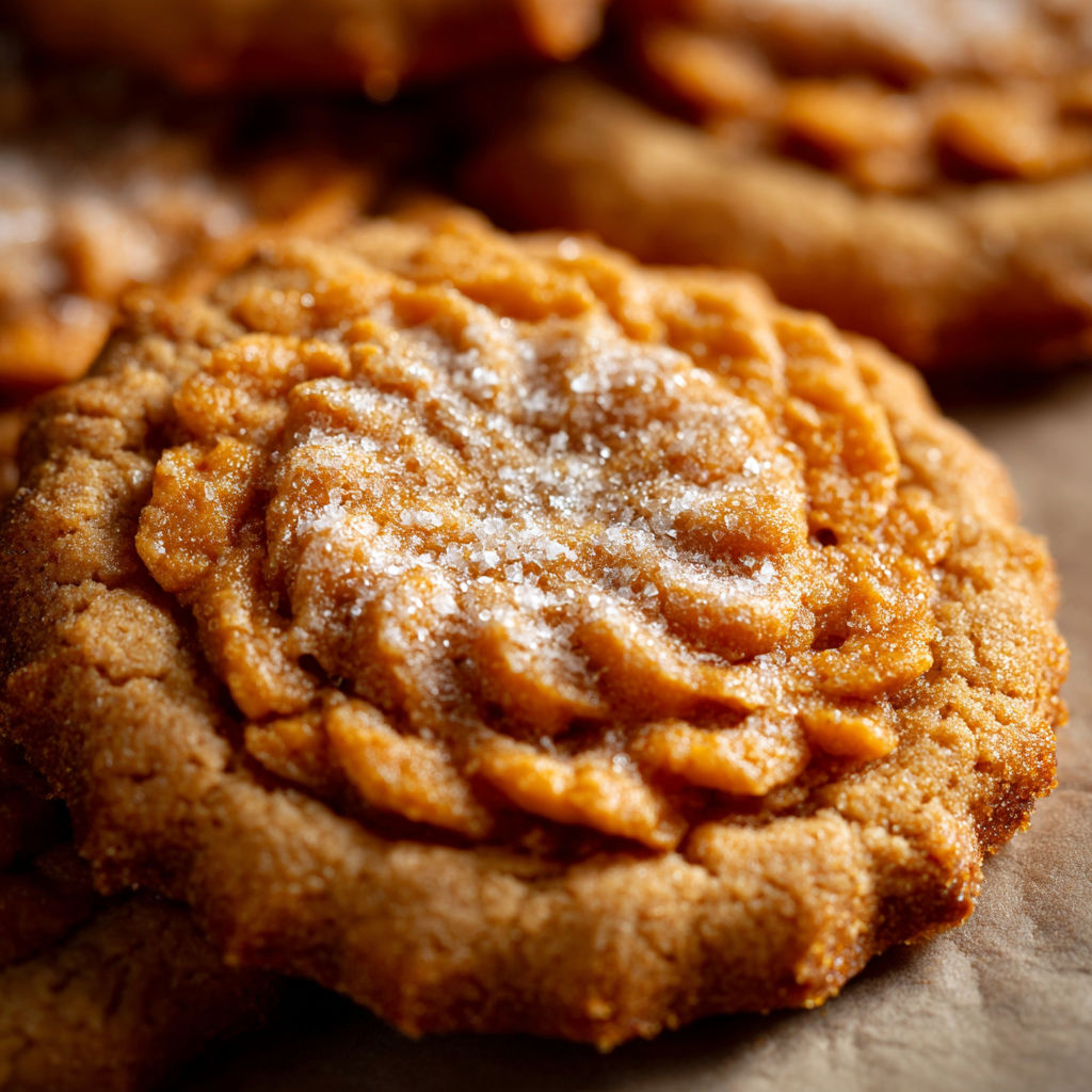A cookie with sugar on top.
