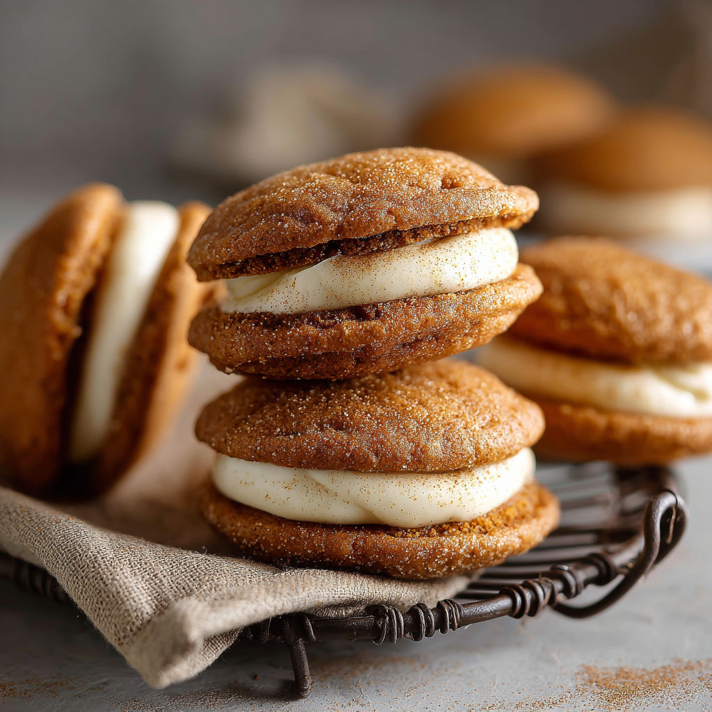 A stack of cookies with white frosting.