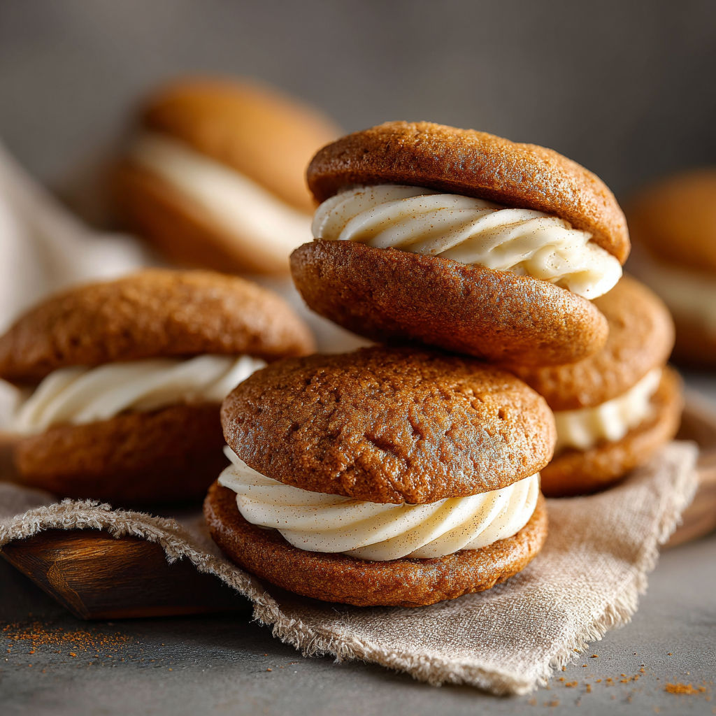 A stack of cookies with white frosting.