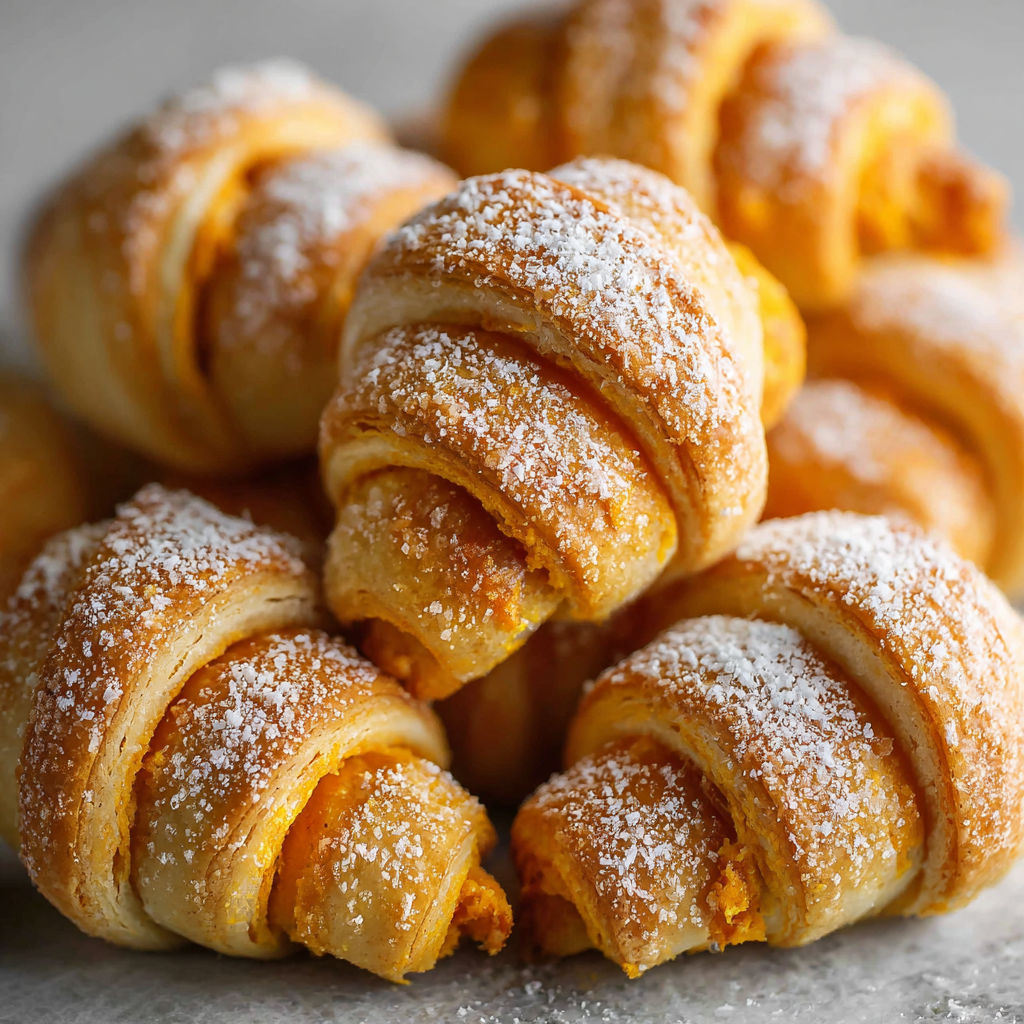 Mini pumpkin pie crescent rolls.