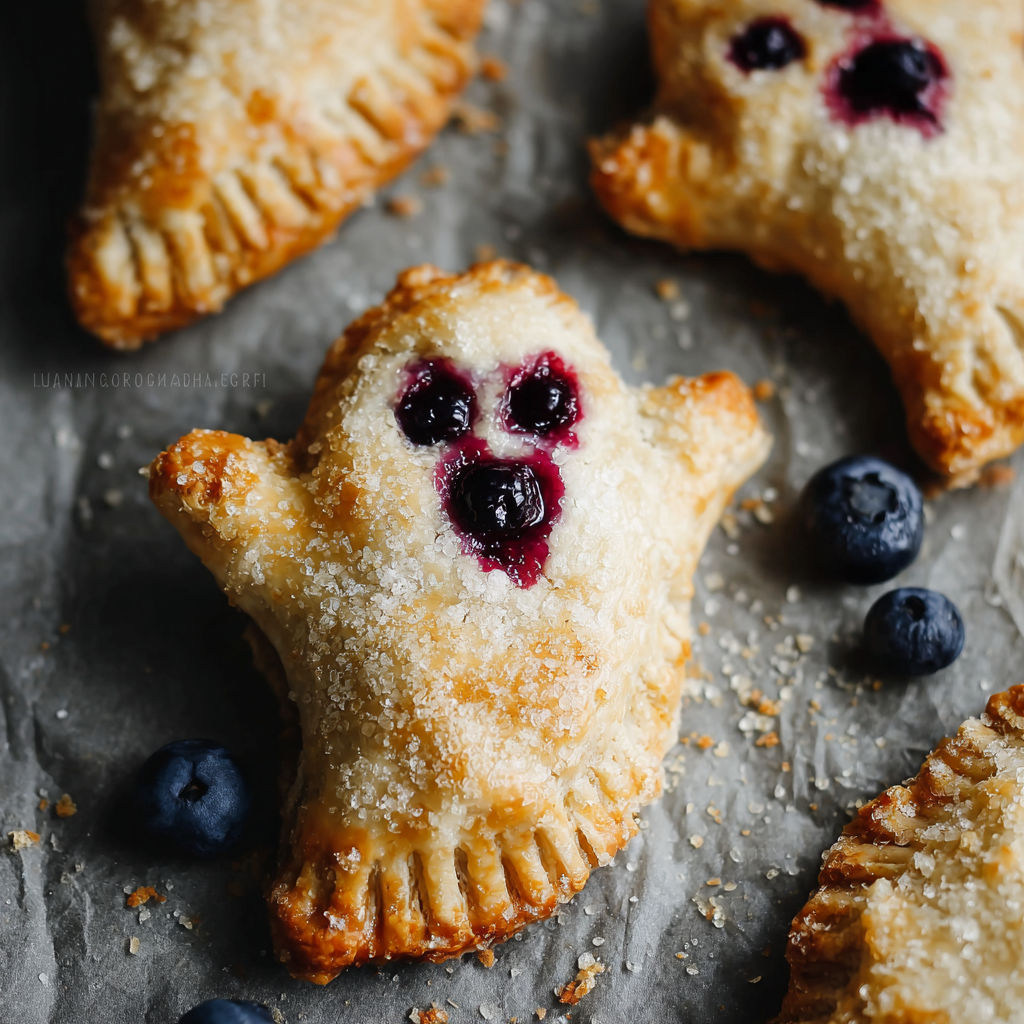 A pastry with a blueberry on top.