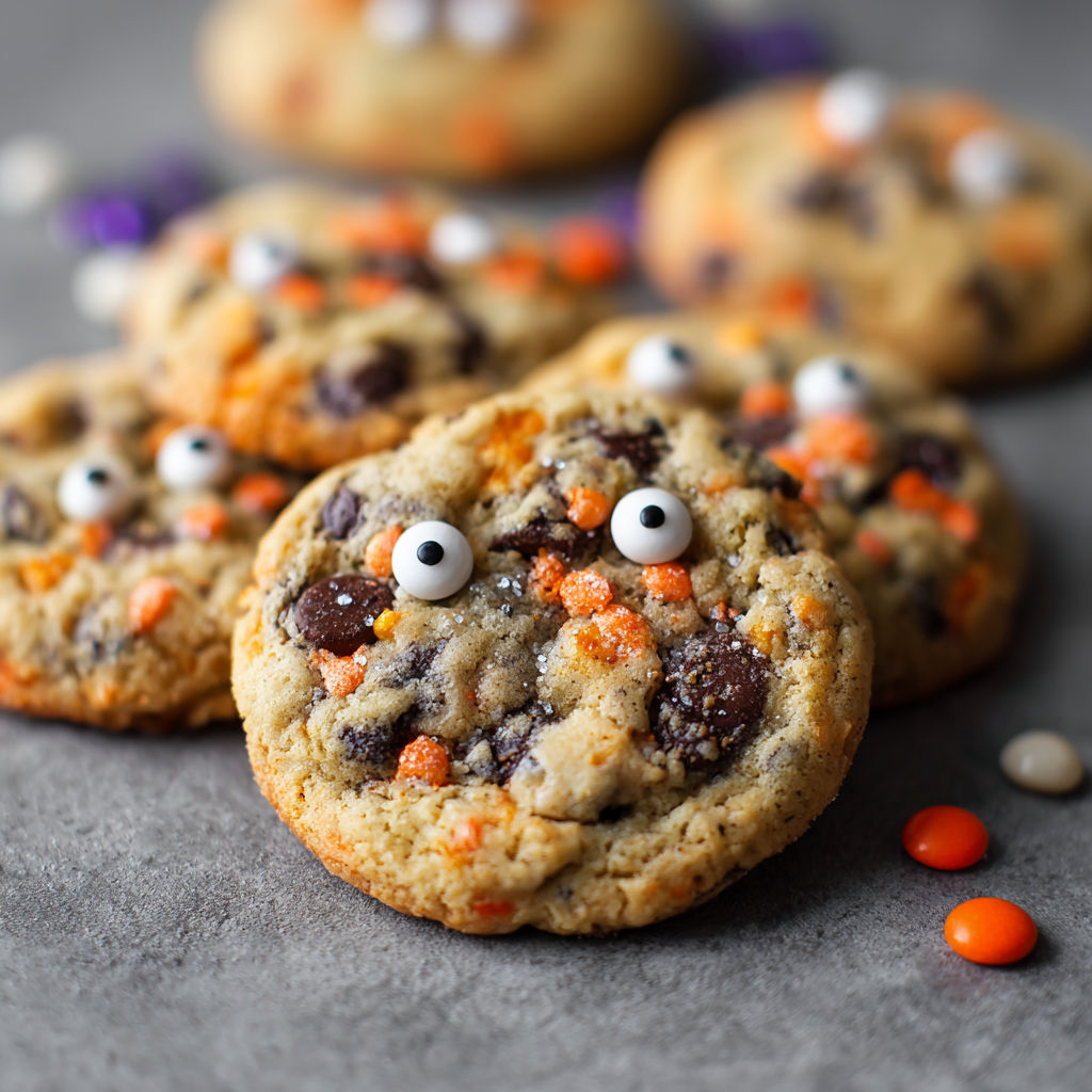 A cookie with a face drawn on it.