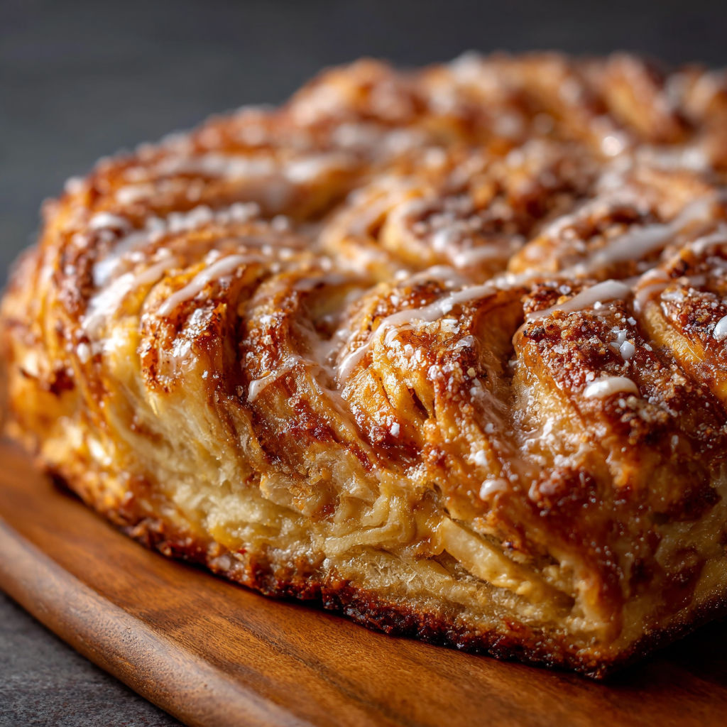 A pastry with a glaze on top.