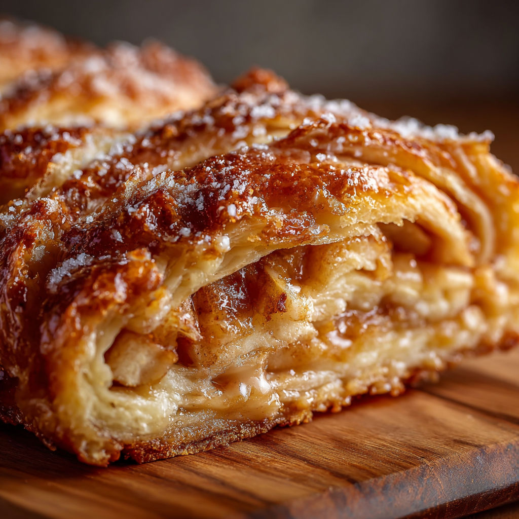 A slice of a Wisconsin apple kringle.