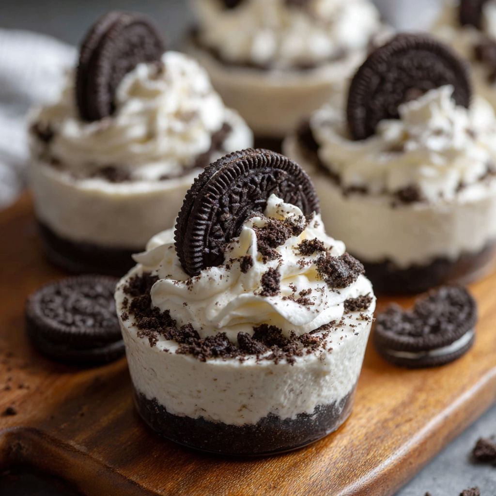 A dessert with white cream and chocolate chips.