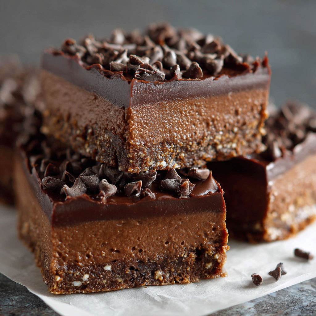 A close up of a chocolate dessert.