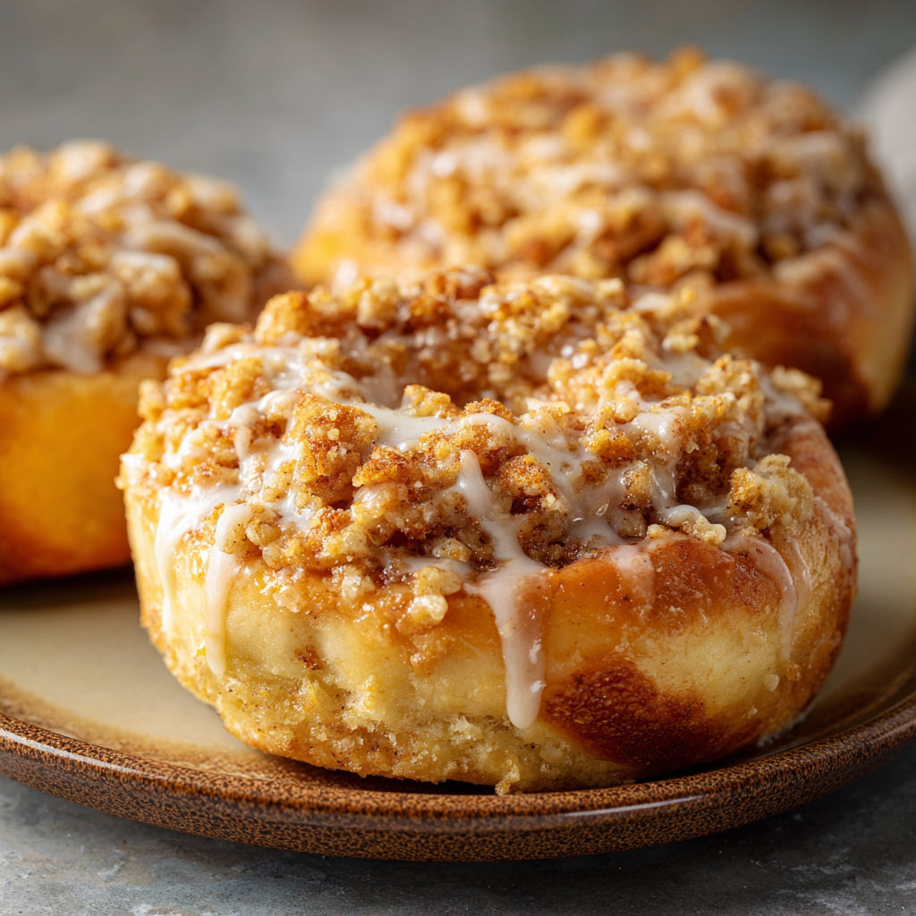 A plate of two donuts with frosting and nuts.