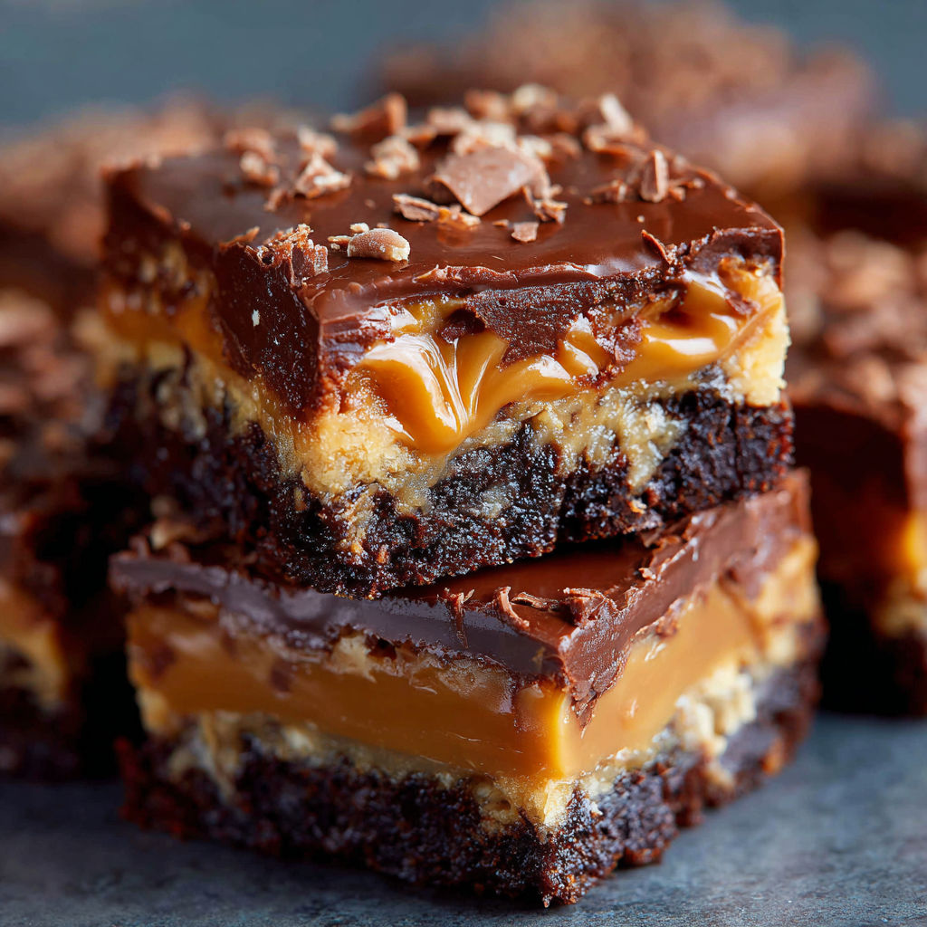 A close up of a chocolate dessert with caramel drizzle.