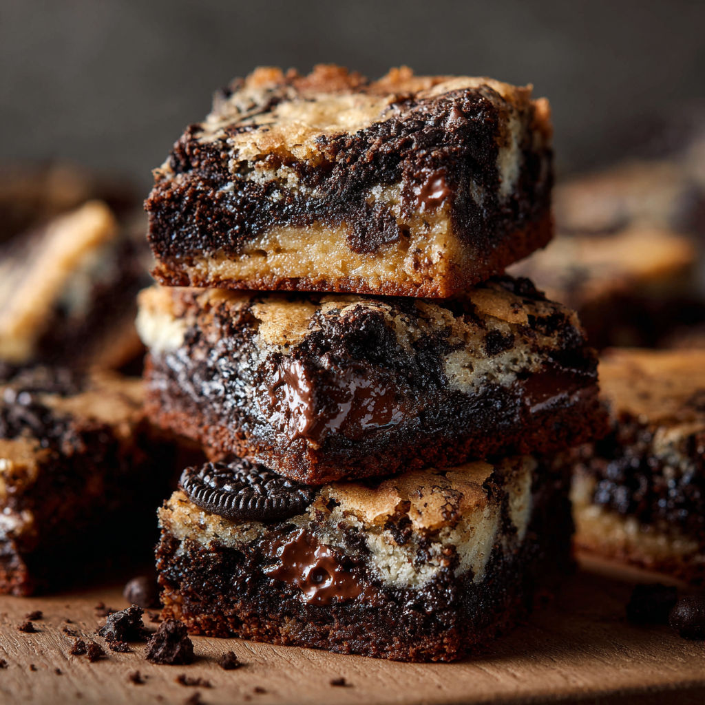A stack of Oreo Brookies.