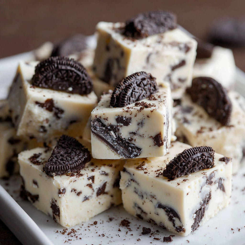 A plate of chocolate and cookie desserts.
