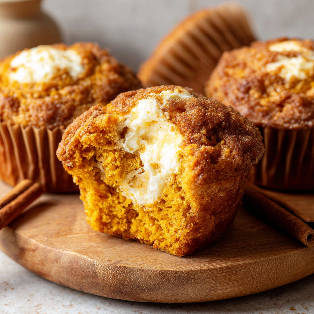 A muffin with white frosting and orange filling.