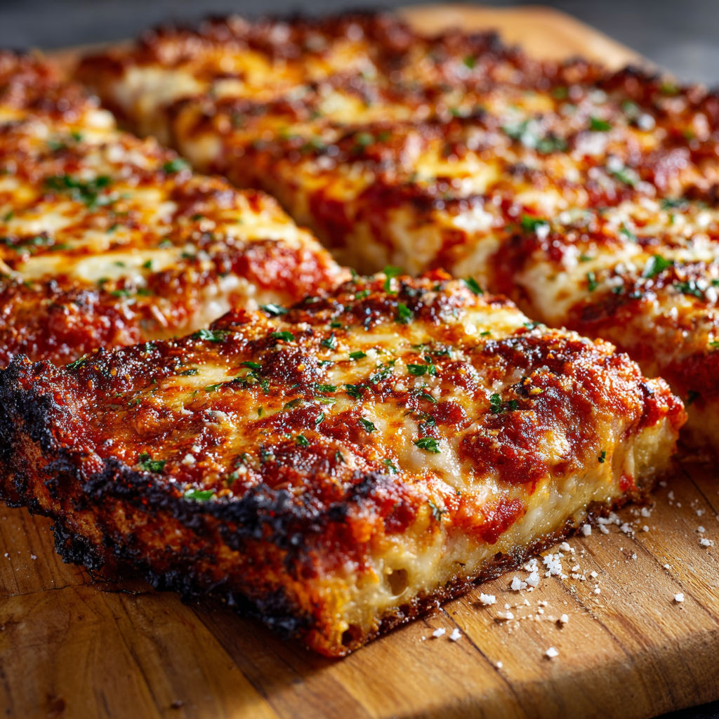 A slice of pizza on a wooden board.