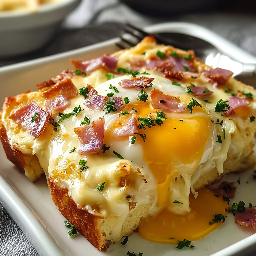 A plate of food with a fried egg on top.