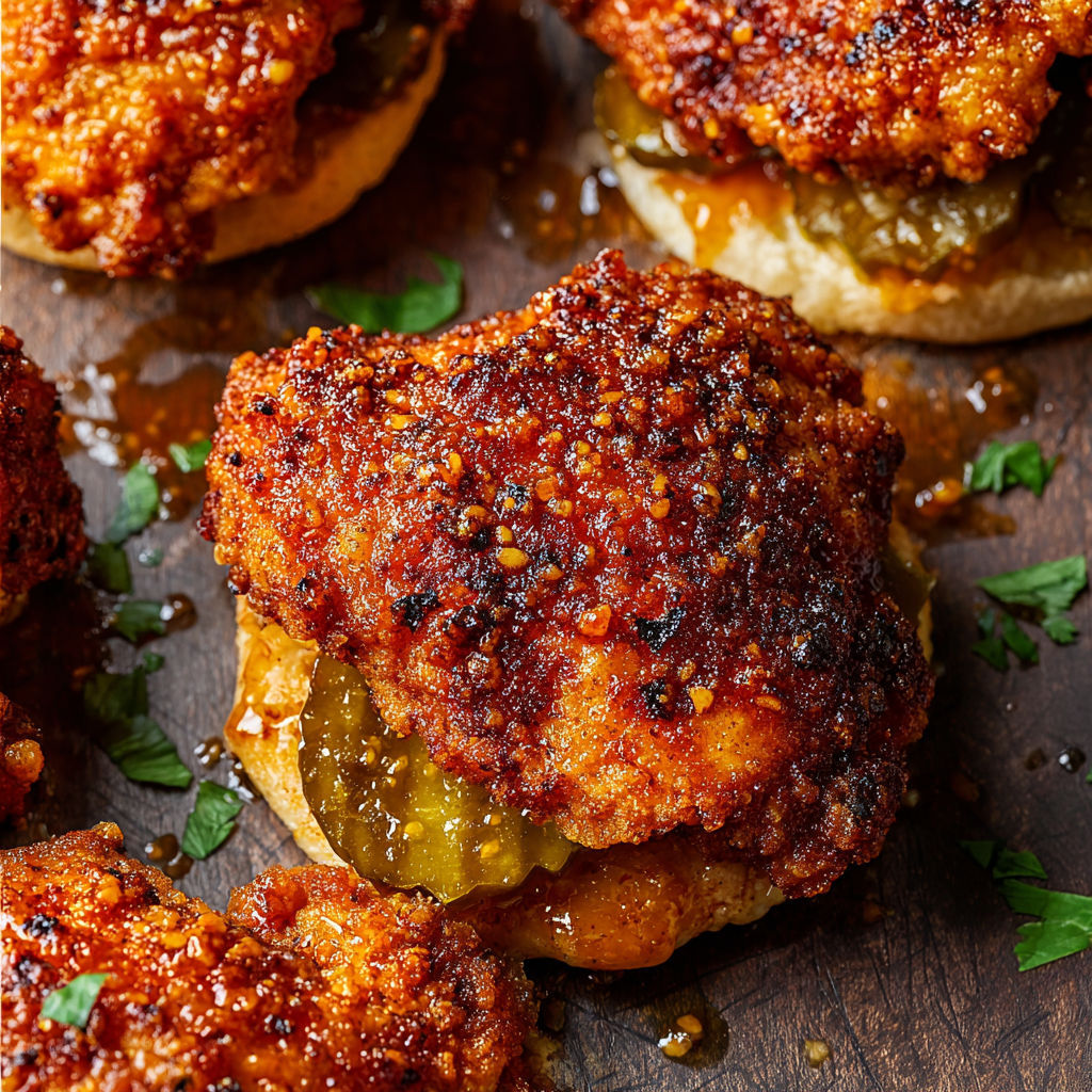 A plate of hot honey chicken.