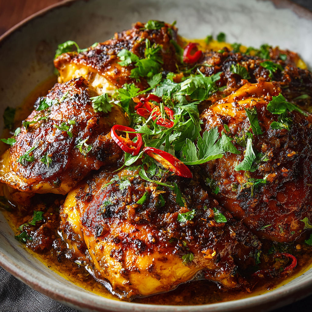 A bowl of Persian chicken flavors.