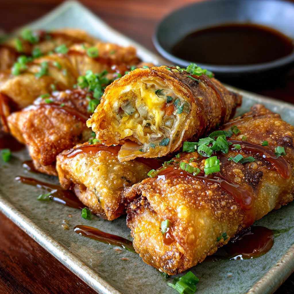 A plate of food with sauce on it.