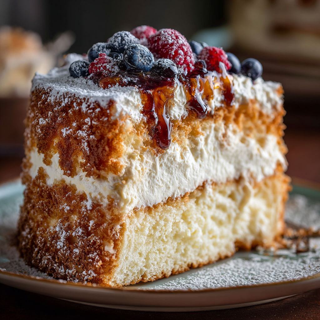 A slice of Heaven on Earth Cake.