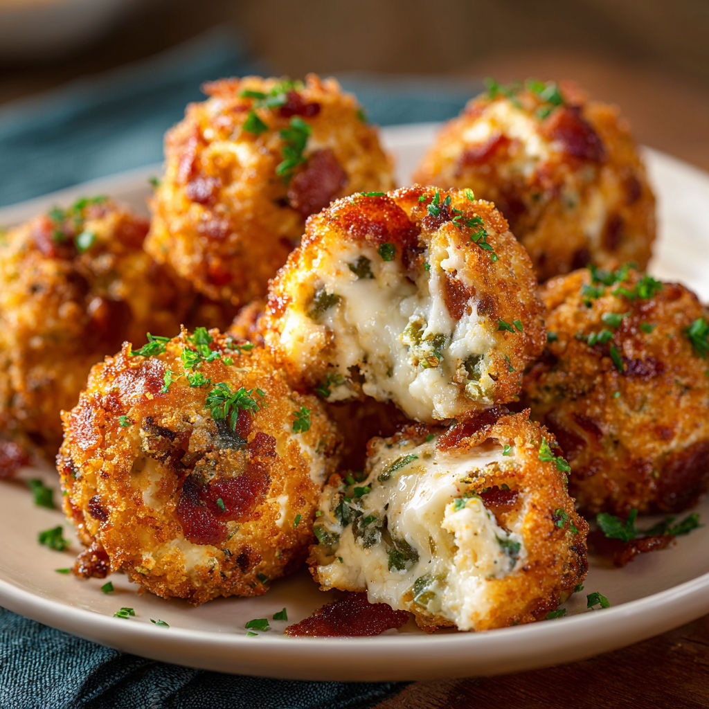 A plate of food with bacon and cheese.