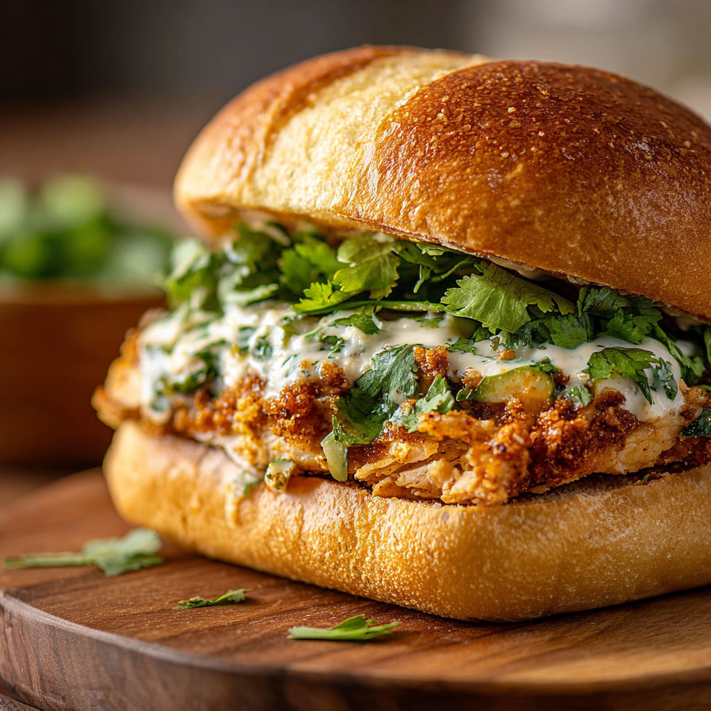 A sandwich with lettuce and tomato on a bun.