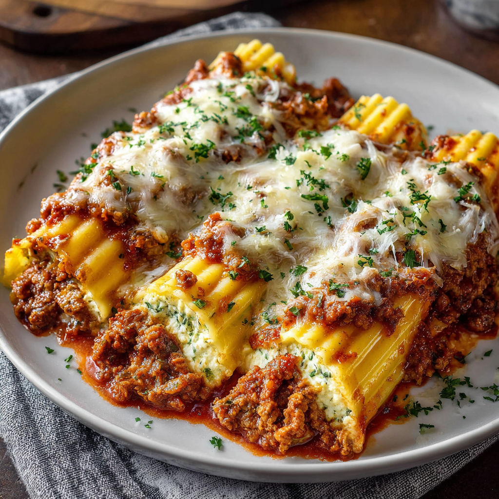 A plate of food with a meat sauce and cheese on top.