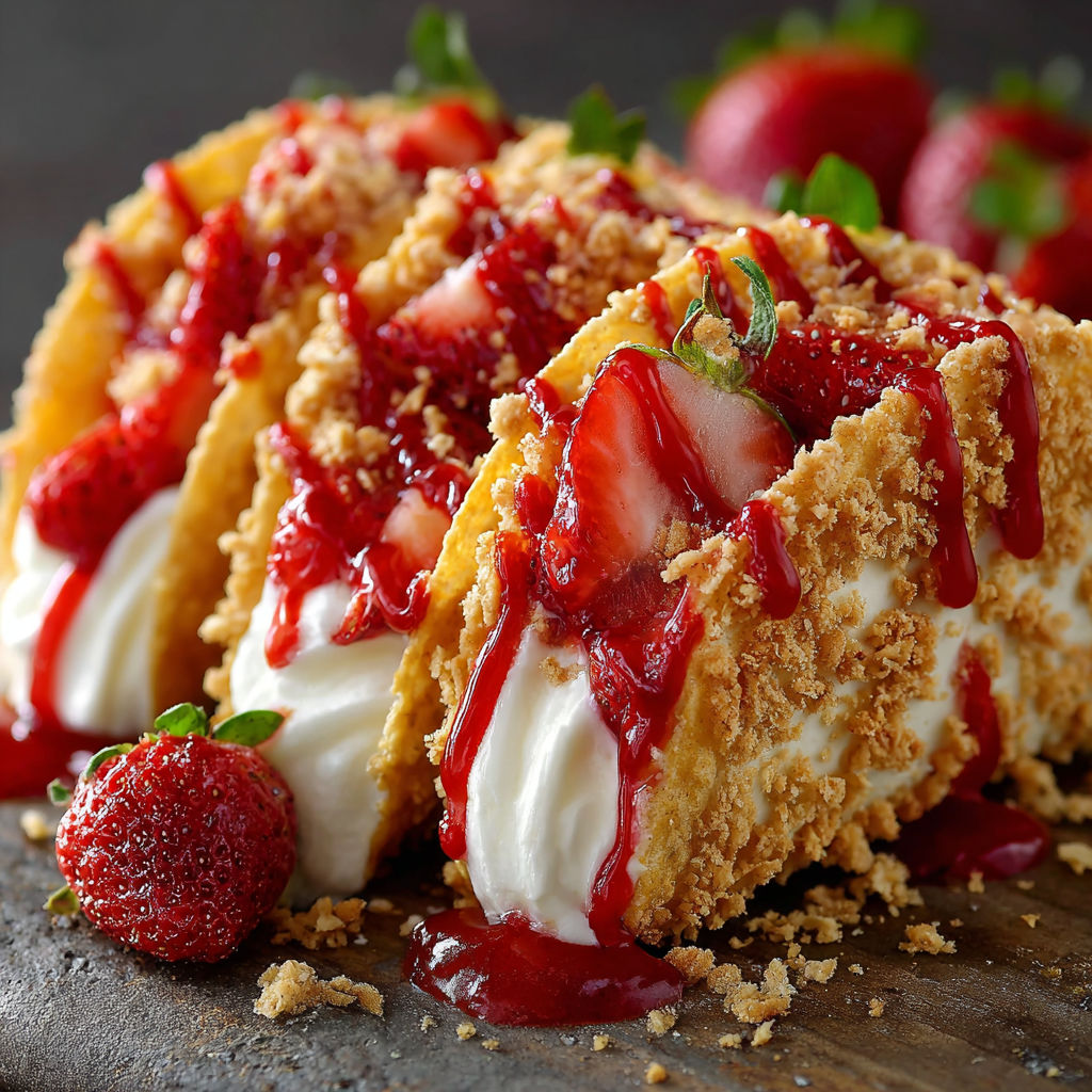 A dessert with strawberries and whipped cream.