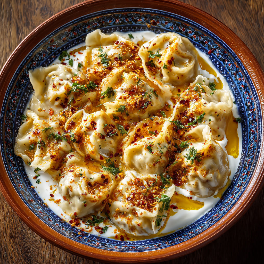 A bowl of pasta with cheese and spices.