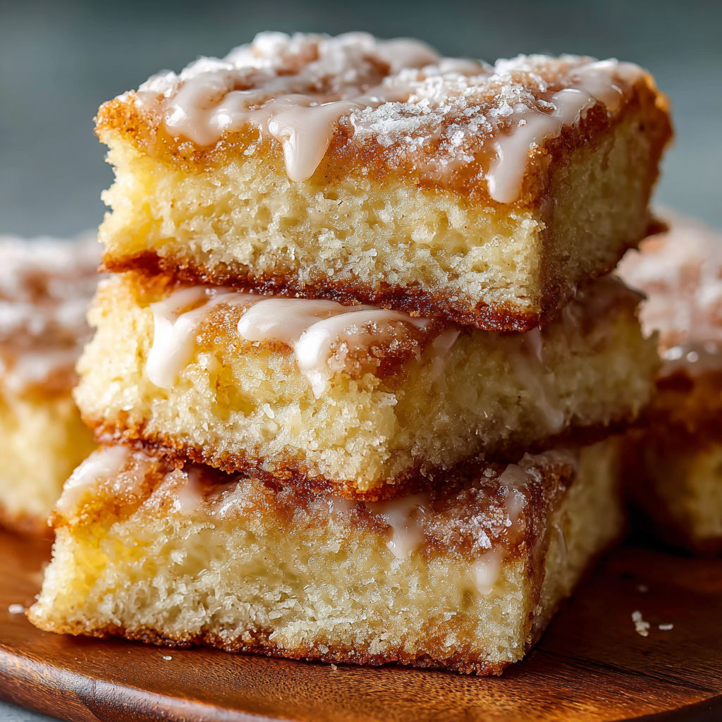 A stack of buttermilk donut bars.