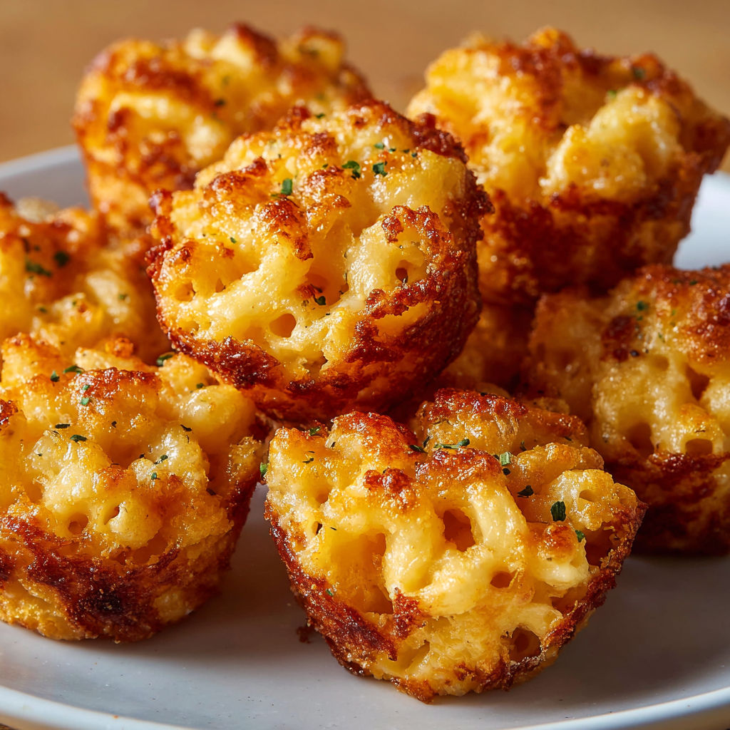 A plate of fried mac and cheese bites.