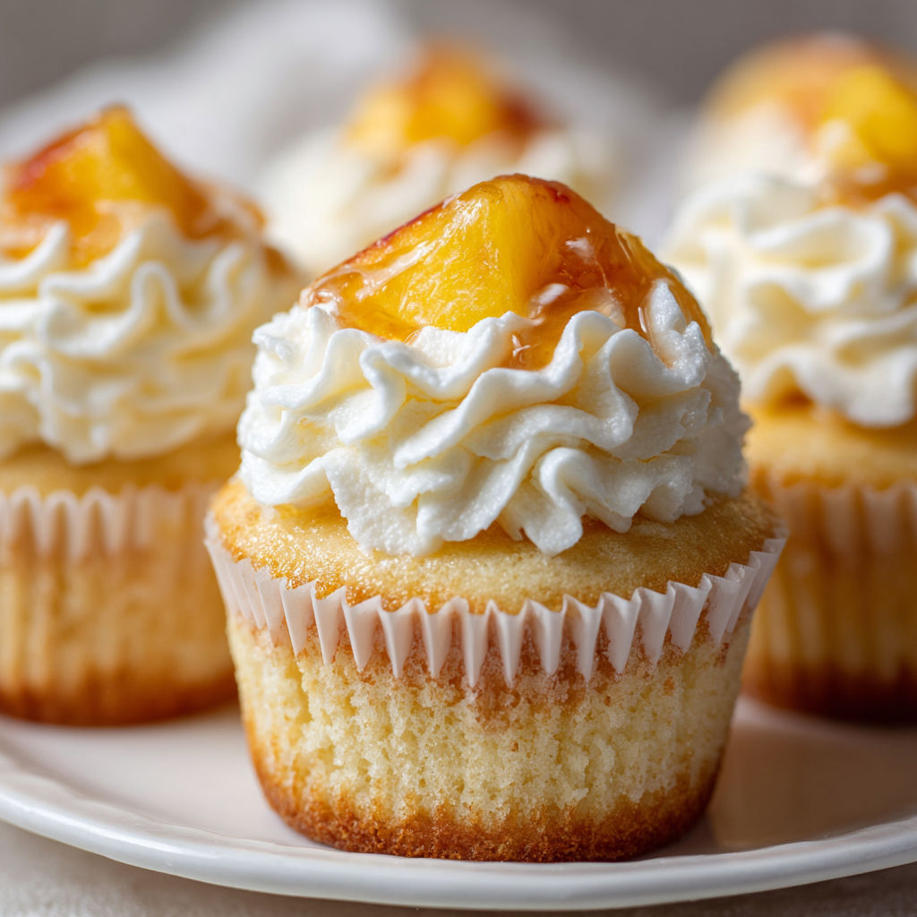 A plate with three cupcakes on it.