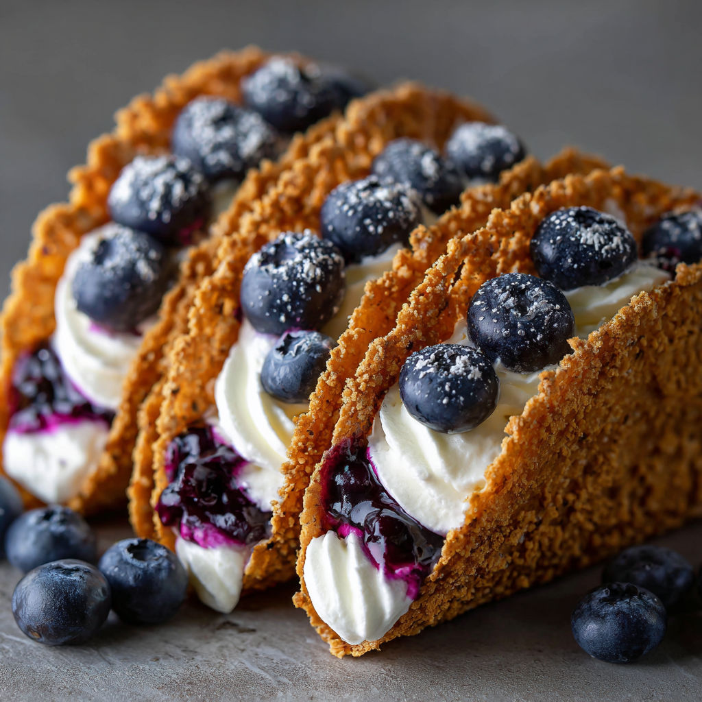 A close up of a blueberry and cream filled pastry.