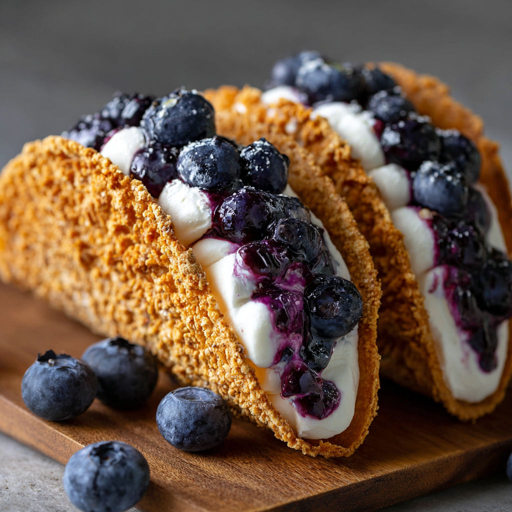 A blueberry and cream filled taco.