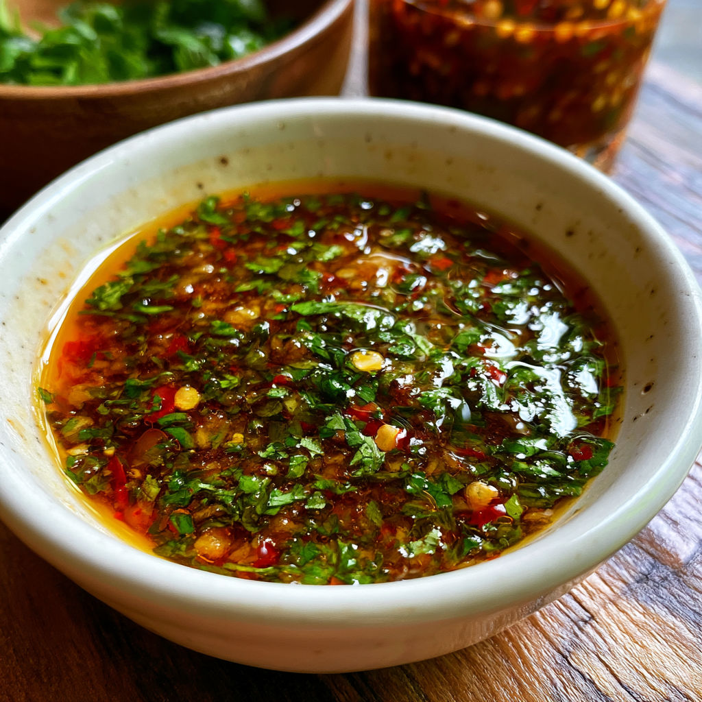 A bowl of soup with a spoon in it.