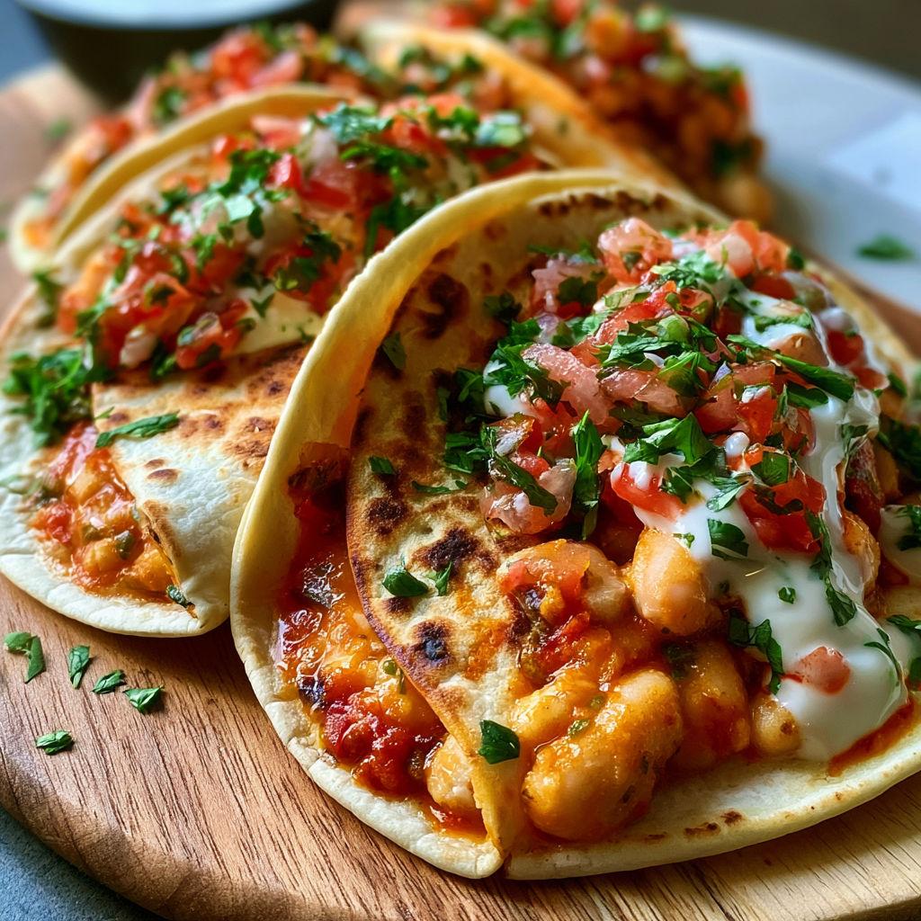 A plate of food with a burrito and a taco.