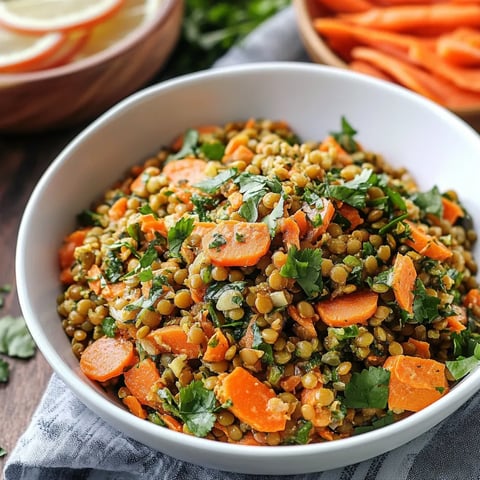 Easy Moroccan Lentil Carrot Salad