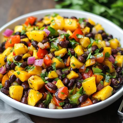 Bright Black Bean Mango & Avocado Salad