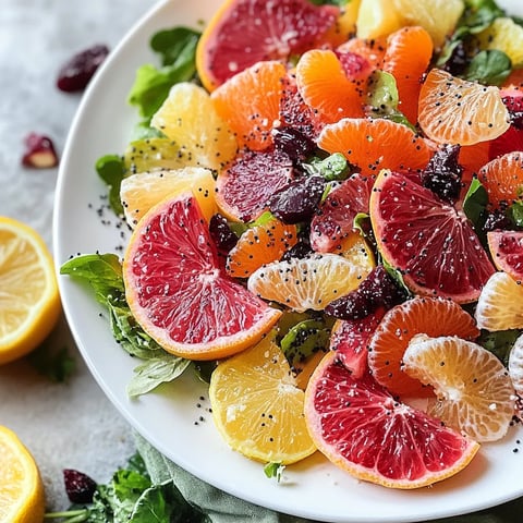 Zesty Winter Citrus Salad with Lemon Honey Poppyseed Dressing