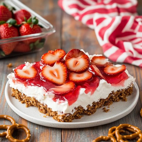 Fresh Strawberry Pretzel Dessert