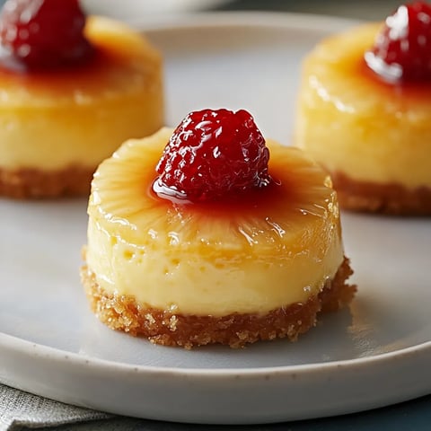 Individual Pineapple Cheesecakes
