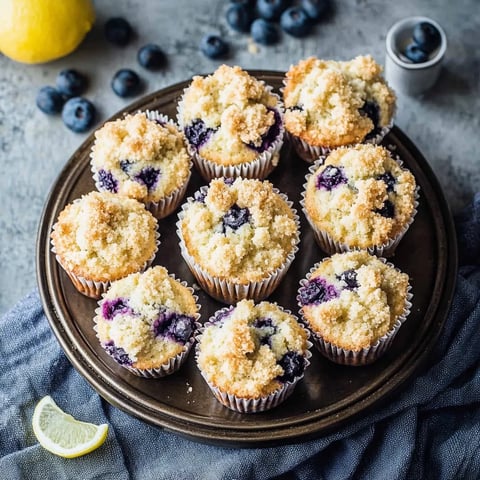 Soft and Crumbly Sourdough Blueberry Muffins