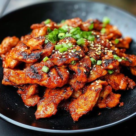 A colorful plate showcasing grilled chicken alongside vegetables and sauce.