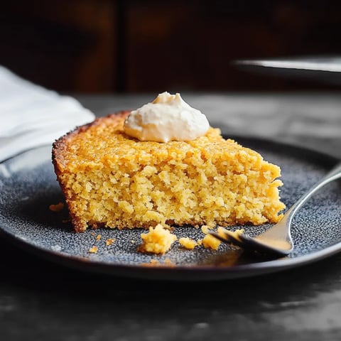 A golden slice of cornbread with a dollop of butter melting.