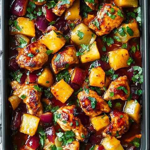 Chicken with onions and peppers.