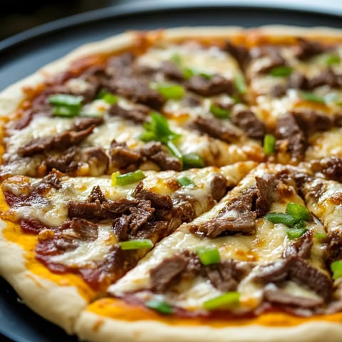A pizza with meat and peppers on it.