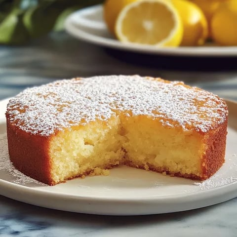 A plate holding a single slice of powdered sugar-coated cake.