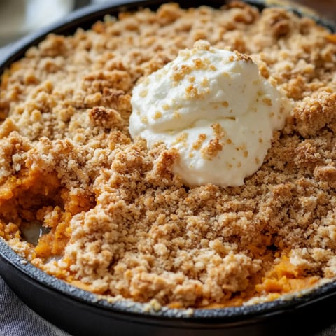 A dessert topped with whipped cream.