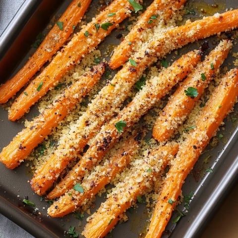 Pan of cooked carrots with herbs.