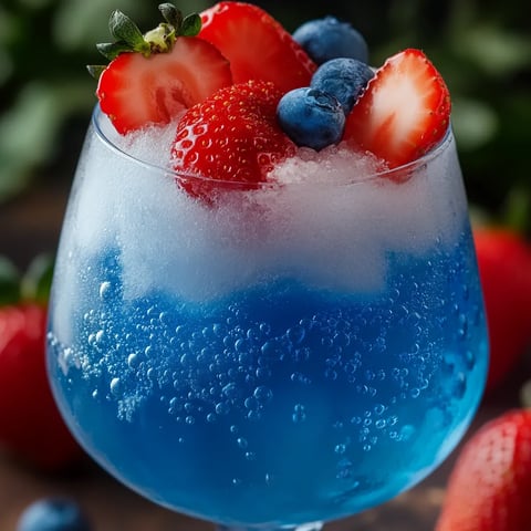 Blue Strawberry Cocktail