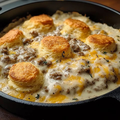 Gravy Biscuits Casserole